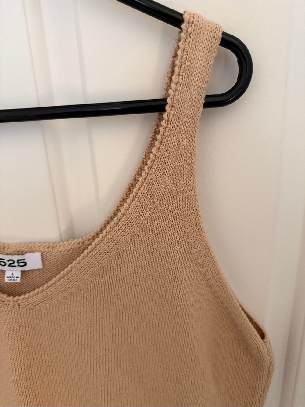 525 America Women's Knit V-Neck Tank in Camel Sz L - Picture 4 of 9